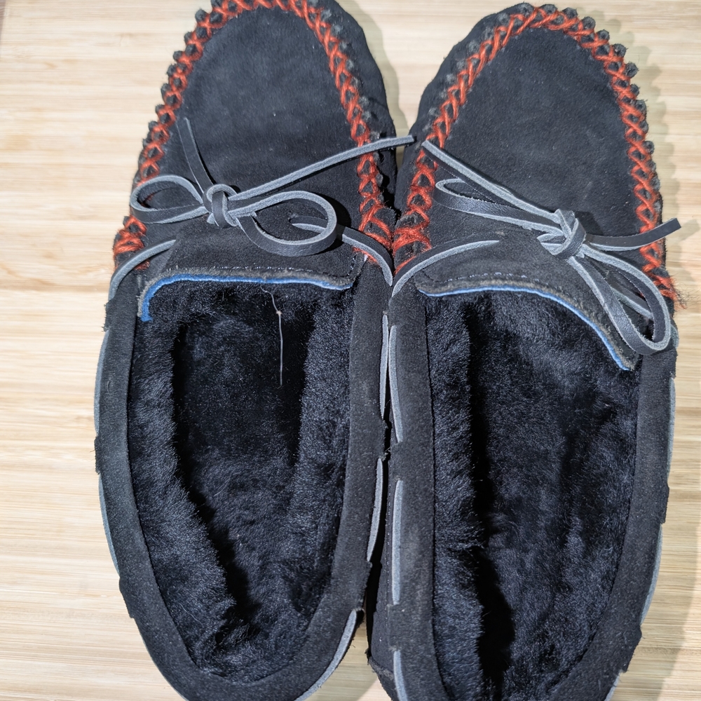 Emu Black and Red Women's Slippers